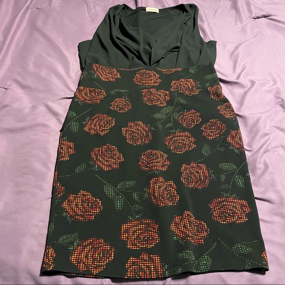 LuLaRoe Dresses & Skirts - Lularoe Cassie pencil skirt, black with digital red roses XL X large